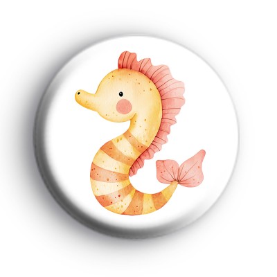 Seahorse Ocean Button Badge