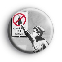 Banksy Graffiti Is A Crime Badge