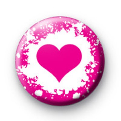 Graffiti Pink Heart Badge