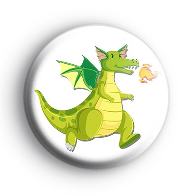 Fire Breathing Green Dragon Badge