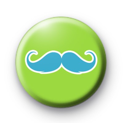 Green and Blue Moustache Badge