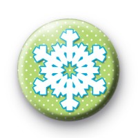Green and Blue Snowflake Badge