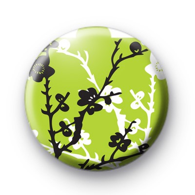 Green Blossom Flower Badge