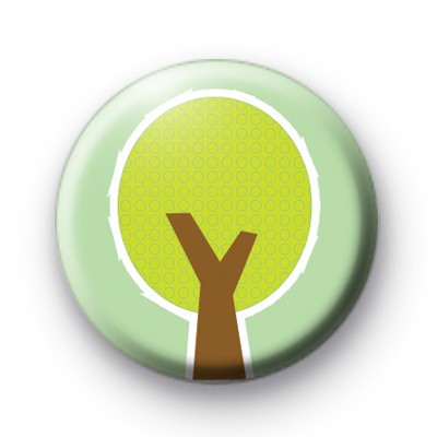 Cute Cartoon Green Tree Badge