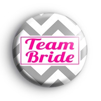Grey and Pink Chevron Team Bride Badge