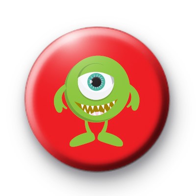 One Eyed Green Monster Button Badges