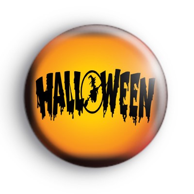 Spooky Halloween Sign Button Badge