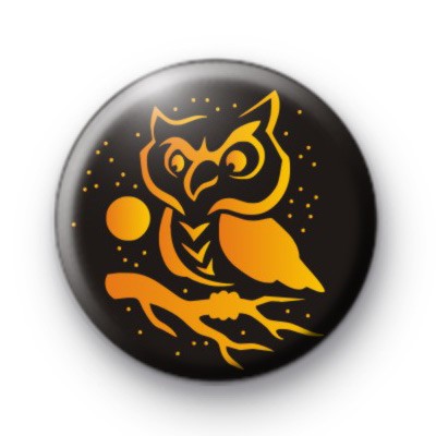 Orange Halloween Owl Badges
