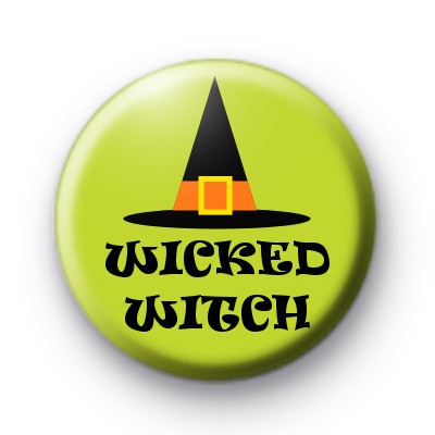 Halloween Wicked Witch Button Badge