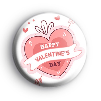 Handdrawn Happy Valentines Day Badge