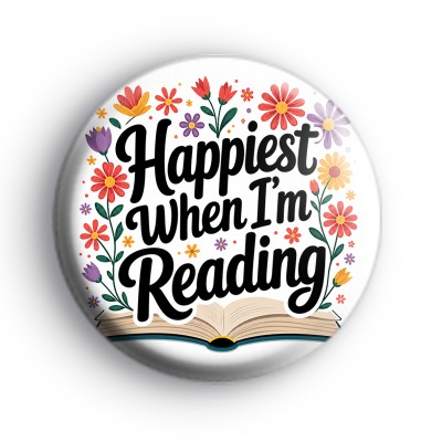 Happiest When Im Reading Badge