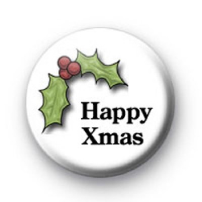 Happy Xmas Button Badge