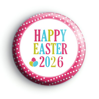 Cute Happy Easter 2026 Badge