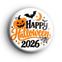 Happy Halloween 2026 Pumpkin Badges