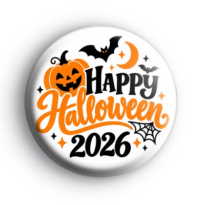 Happy Halloween 2026 Pumpkin Badges