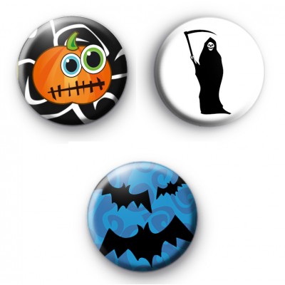 Halloween Set of 3 Badges
