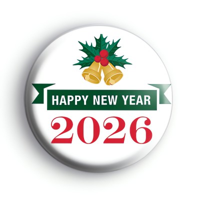 Happy New Year 2026 Bells Badge
