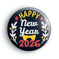 Blue and Yellow Happy New Year 2026 Badge