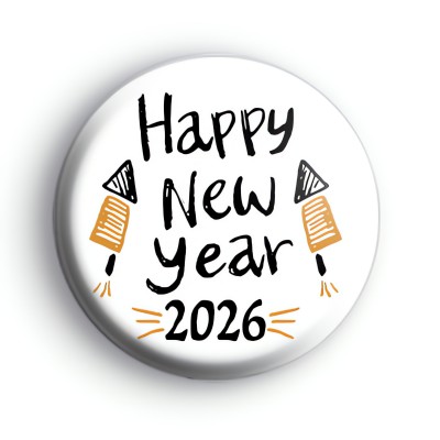 Happy New Year 2026 Rocket Badge