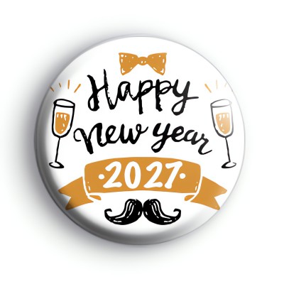 Happy New Year 2027 Party Badge
