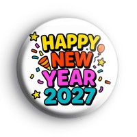 Colourful Happy New Year 2027 Badge