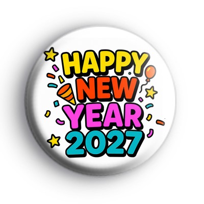 Colourful Happy New Year 2027 Badge