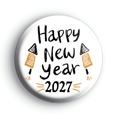 Happy New Year 2027 Rocket Badge