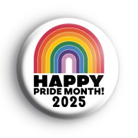 Happy Pride Month 2025 Rainbow Badge