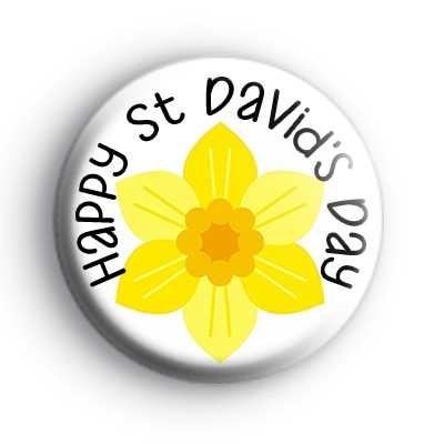 Happy St David's Day Badge