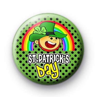 Leprechaun Happy St Patrick's Day Badge
