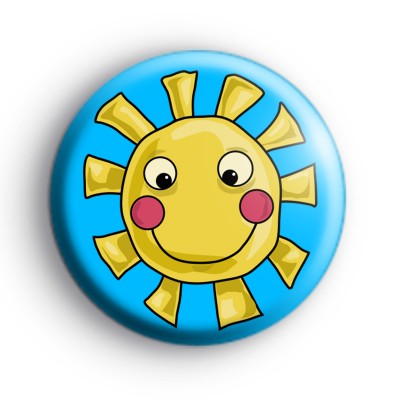 Cute Happy Smiley Sun Badge