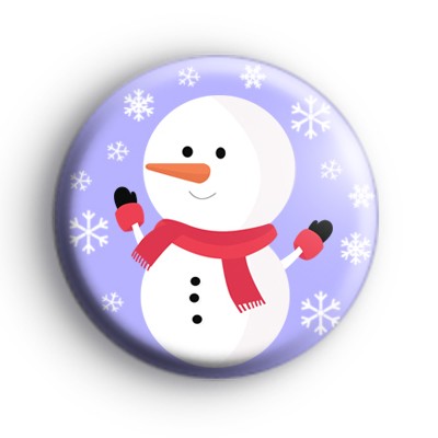 Purple Snowman Badge