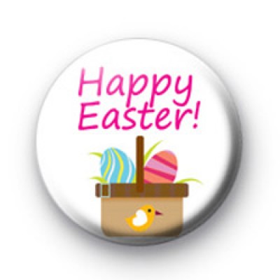 Happy Easter Egg Basket Badges