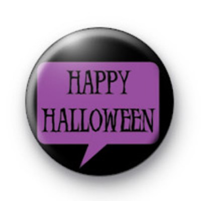 Purple Happy Halloween Badge