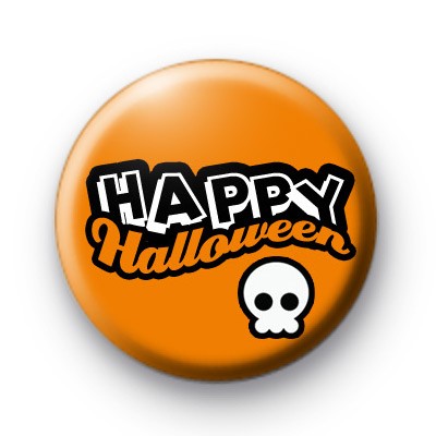 Happy Halloween Skull Badge badge