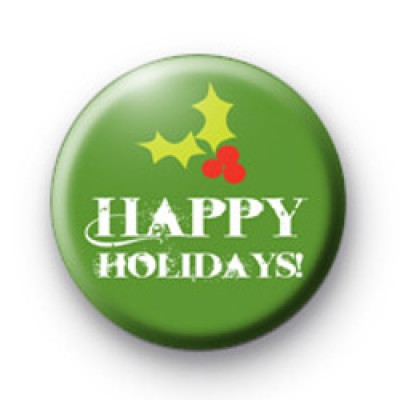 Green Happy Holidays Badge