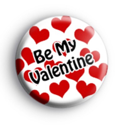 Be My Valentine Love Hearts Badge