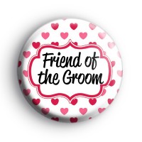Hearts Galore Custom of The Groom Badge