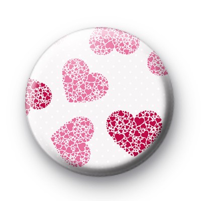 Pink Hearts in Hearts Badge