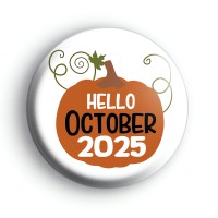 Hello October 2025 Pumpkin Badge