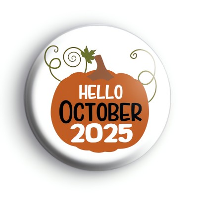 Hello October 2025 Pumpkin Badge