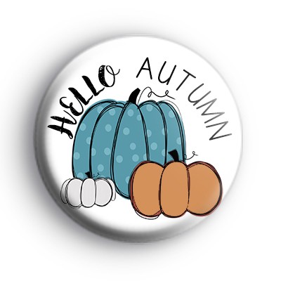 Hello Autumn Pumpkin Badge