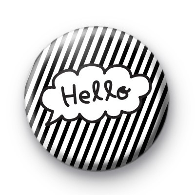 Hello Speech Bubble Button Badges