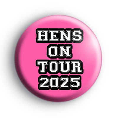 Pink Hens On Tour Hen Party Badge