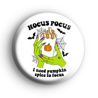 Halloween Pumpkin Spice Badge Button Badges