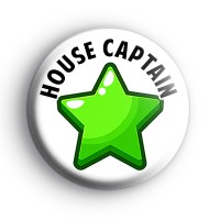 House Captain Green Badge Button Badges
