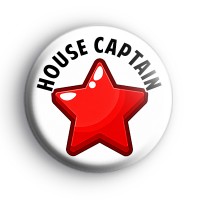 House Captain Red Star Badge Button Badges