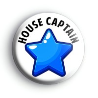 House Captain Dark Blue Star Badge Button Badges