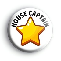 House Captain Yellow Star Badge Button Badges