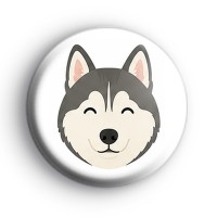 Siberean Husky Dog Badge Button Badges